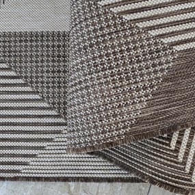 DY ZARA 16 obojstranný koberček s výšivkou, hnedý Rozmer: 200x290 cm