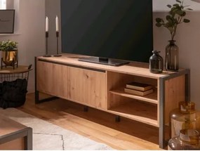 Široká TV skrinka Denver, dub artisan/antracit%