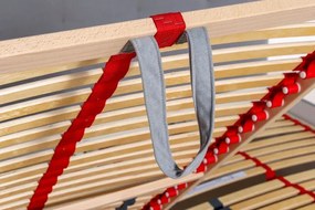 MANŽELSKÁ POSTEĽ S LAMELOVÝM ROŠTOM AMELIE 2, 200x160, sivá (č.43)