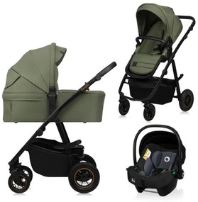 Lionelo - Kombinovaný kočík 3v1 AMBER PLUS Zelený les
