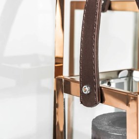 Dekoratívne set 3 lucerien - kov / sklo - 30 cm / 23 cm / 15 cm