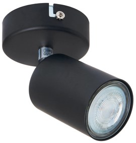BERGE Stropné bodové svietidlo LED VIKI 1x GU10 čierne + 1x LED žiarovka