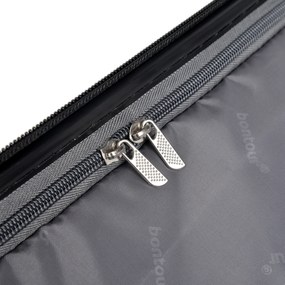 BONTOUR „Wave“ 3-dielna súprava kufrov s dvojitými kolieskami, s TSA zámkom, čierna