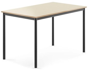 Stôl SONITUS, 1200x800x760 mm, HPL - breza, antracit