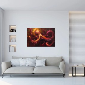 Obraz - Chobotnica, olejomaľba (90x60 cm)
