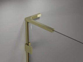 Mexen Lunar, L Duo výklopný sprchový kút 85 x 85 cm, 8mm číre sklo, zlatý profil, 834L-085L-085P-50-00