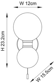 Endon 93523 - Kúpeľňové nástenné svietidlo PULSA 2xG9/3W/230V IP44 čierna