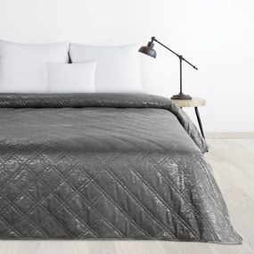 Dekorstudio Zamatový prehoz na posteľ LUIZ s lesklým vzorom - oceľovosivý Rozmer prehozu (šírka x dĺžka): 170x210cm