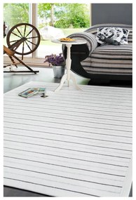 Biely vzorovaný obojstranný koberec Narma Vao, 140 × 200 cm