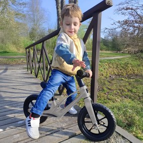 Balančný bicykel Kidwell Vito Balance, detské odrážadlo, sivý, horčíkový rám