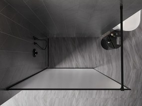 Mexen, Mexen Kioto-XF sprchová stena s rámom 90 x 202 cm, matná 10 mm, čierna - 800-090-104-70-30-X