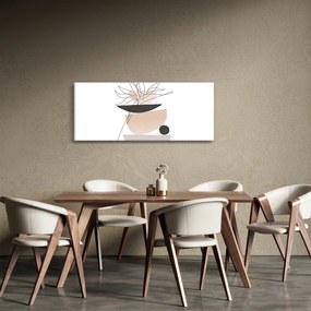 Obraz - Line art kvety N⁰1 (120x50 cm)