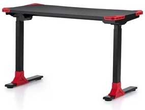 Výškovo nastaviteľný stôl OfficeTech Game, 120 x 60 cm, čierna