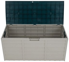 Záhradný úložný box, šedá/zelená, KORTEZ