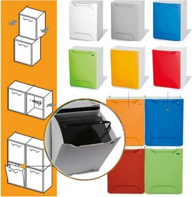 ARTPLAST Úložný box / kôš výklopný Eco-Logico modrý 34x29x47 cm