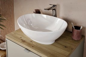 Comad Kúpeľňová skrinka s doskovým umývadlom set Nova Cashmere 100 kašmír/dub coast evoke