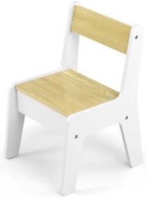 Detský stôl Olaf Blocks biely s dvoma stoličkami