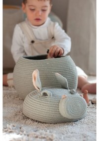 Svetlosivý látkový detský kôš na hračky ø 25x30 cm Henry the Hippo – Lorena Canals