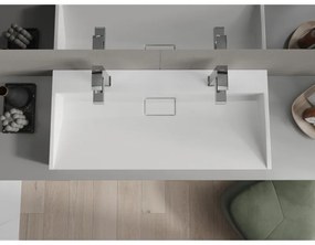 Mexen Ava, umývadlo na dosku z konglomerátu 2/O 100 x 46 cm, biela, 23011002