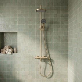 Rea Arcos, sprchový set s vaňovou výlevkou, zlatá matná, REA-P8716