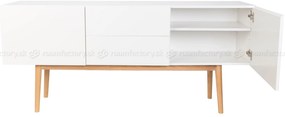 Zuiver High On Wood 2DR 2DO biela komoda