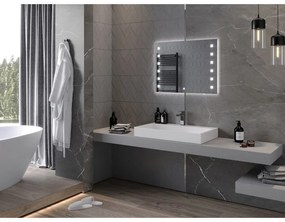 Mexen Ner, LED kúpeľňové zrkadlo s podsvietením 80x60 cm, 6000K, ochrana proti zahmlievaniu, 9809-080-060-611-00