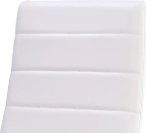 Jedálenská stolička Zita, biela ekokoža