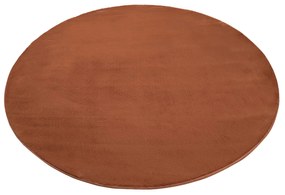 Dekorstudio Okrúhly kožušinový koberec TOPIA - medený Priemer koberca: 160cm