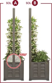 BAMA Kvetináč s dekoračnou mriežkou SEPARE, antracit