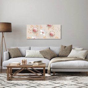 Obraz - Kvety ruží (120x50 cm)