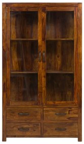 furniture-nabytek.cz - Masívna vitrína Palison z palisandra, lakovaná, tmavo hnedá
