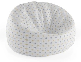 Sablio Sedací vak Cocoon Maľované srdce na bielej - 75 x 45 x 35 cm