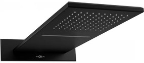 Mexen Waterfall sprchová nerezová hlavica Slim 50 x 22 cm, čierna, 79190-70