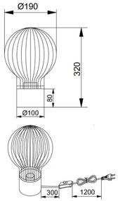 Reality - Stolná lampa DAVE 1xE27/40W/230V