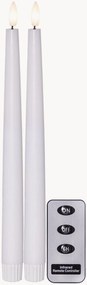 LED-sviečky's časovačom a diaľkovým ovládaním Flame Slim, 2 ks