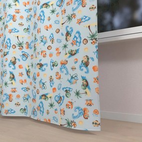 Biante Detský bavlnený záves Sandra SA-535 Morské zvieratká na svetlo modrom 150x250 cm
