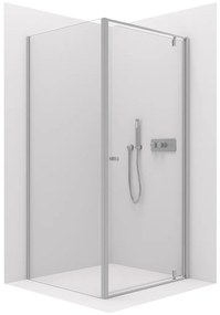 Cerano Ferri, krídlový sprchovací kút 90(dvere) x 90(stena) x 195 cm, 6mm číre sklo, chrómový profil, CER-CER-427456