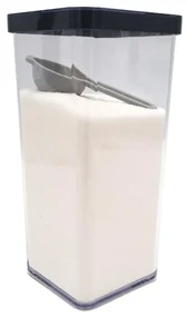 Dóza na potraviny 1,5 l Rotho Loft - LONG Black, čierna