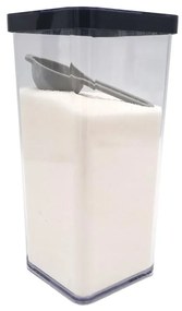 Dóza na potraviny 1,5 l Rotho Loft - LONG Black, čierna