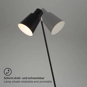 Brilo - Stojacia lampa 1xE27/10W/230V čierna