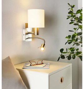 LED nástenné svietidlo v bielo-striebornej farbe PASTERI – EGLO