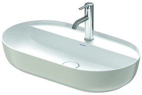 DURAVIT Luv oválna umývadlová misa s otvorom, bez prepadu, 700 x 400 mm, biela/šedá matná, s povrchom WonderGliss, 03807023001