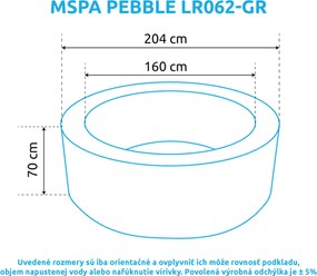 Mspa | Vírivý bazén MSPA Pebble LR062-GR | 11400314