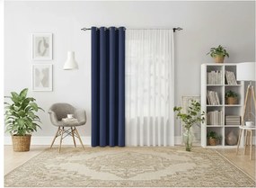 Tmavomodrý záves OXFORD 140x250 cm Zavesenie: Riasiaca páska