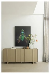 Béžová nízka komoda z borovicového dreva 200x85 cm Basu – WOOOD