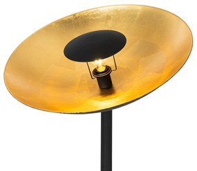 Priemyselná stojaca lampa čierna so zlatým vnútrom 60 cm - Magnax