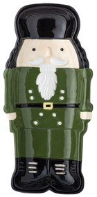 Bloomingville Servírovací tanier z kameniny Feast Nutcracker Green