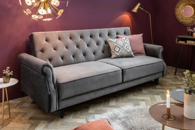 Rozkladacia pohovka MAISON 220 cm – zamatovo šedá