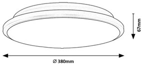 Rabalux 71128 stropné LED svietidlo Engon, 24 W, čierna