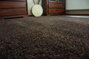 Kusový koberec SHAGGY MICRO hnedý